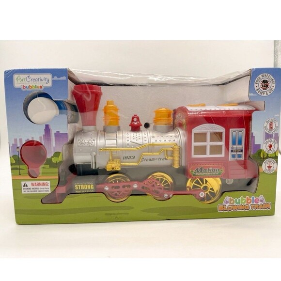 ArtCreativity Toy Train Bubble Machine Bump & Go Lights & Sounds Blower Maker - Picture 1 of 13